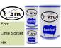 Preview: Ford, Lime Sorbet, HK: 500ml Lackdose + 500ml Klarlack + 250ml Härter - Set, von ATW Autoteile West.